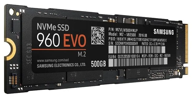 Фотография Жесткий диск SSD SAMSUNG 960 EVO M.2 PCIE MZ-V6E500BW 500 Gb