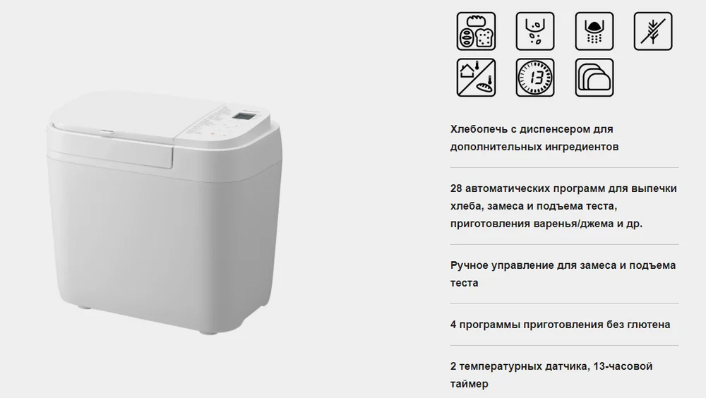 Хлебопечь PANASONIC SD-R2520WTS – купить недорого в Алматы, Астане ...