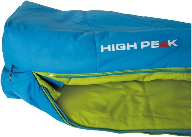 Фотография Спальный мешок HIGH PEAK HYPERION 1L (голубой/светло-зеленый)