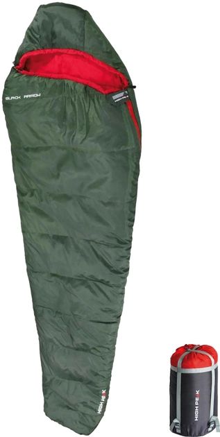 Фото Спальный мешок HIGH PEAK Black ARROW (зеленый/красный) R89164