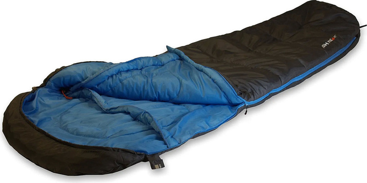 Фотография Спальный мешок HIGH PEAK TR 300 RIGHT (темно-серый/синий) - правая молния