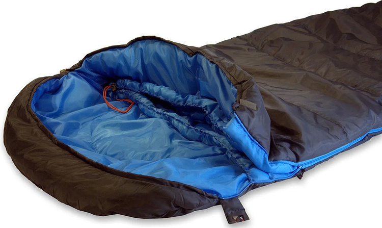 Картинка Спальный мешок HIGH PEAK TR 300 RIGHT (темно-серый/синий) - правая молния