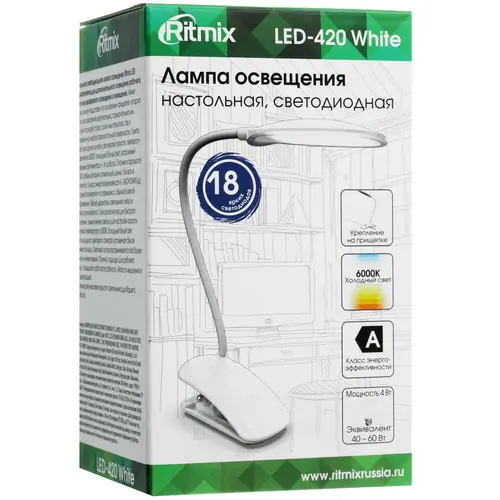 Цена Настольная лампа RITMIX LED-420 White