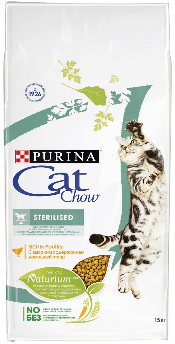 Картинка Корм для кошек PURINA Cat Chow д/стерилиз. 15 кг