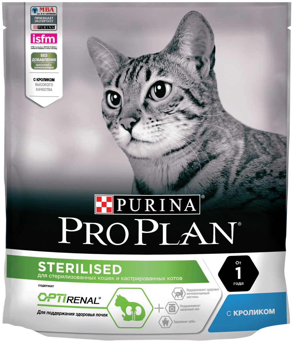 Фото Корм для кошек PURINA Pro Plan д/стерилиз. кролик 400 гр