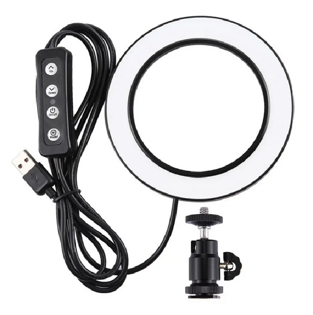 Фото Кольцевая USB LED лампа Puluz PKT3038 6.2&amp;amp;quot; + штатив