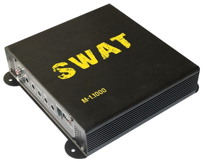 Усилитель автомобильный SWAT M-1.1000 bass remote одноканальный
