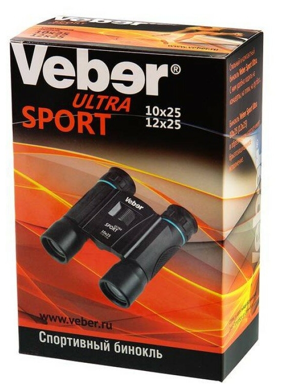 Цена Бинокль VEBER Ultra Sport БН 12x25 Black