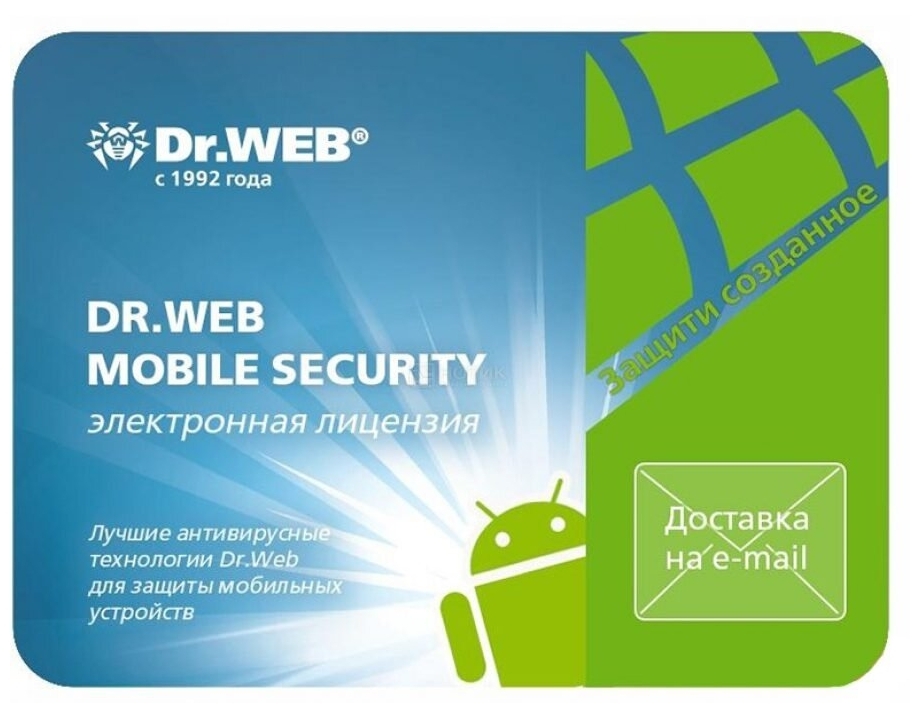 Фото Право на использование Dr.Web Mobile Security 6 м., 1 МУ, лицензия (LHM-AA-6M-1-A3)