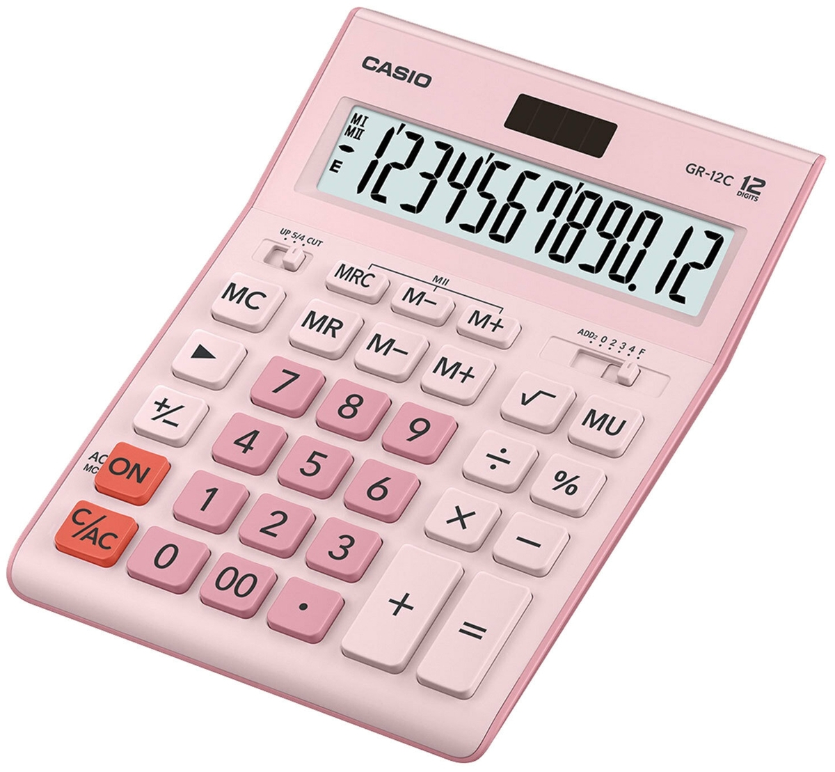 Фото Калькулятор настольный CASIO GR-12C-PK-W-EP розовый