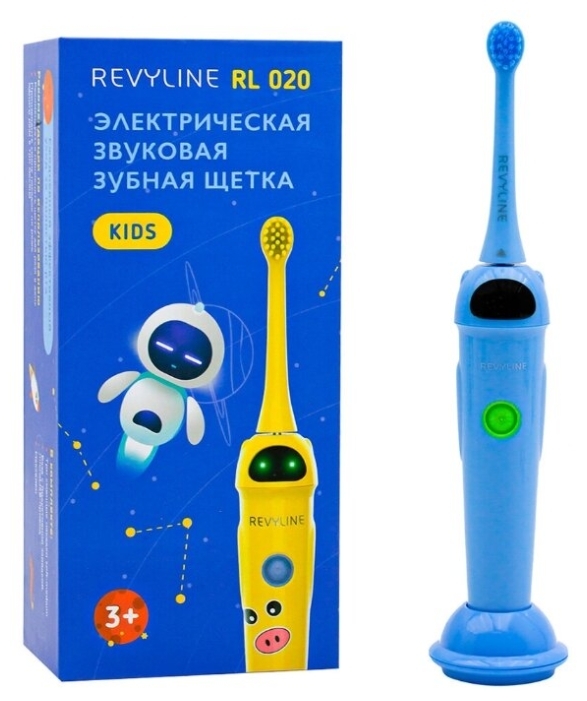 Цена Детская электрическая звуковая зубная щетка Revyline RL 020 Blue