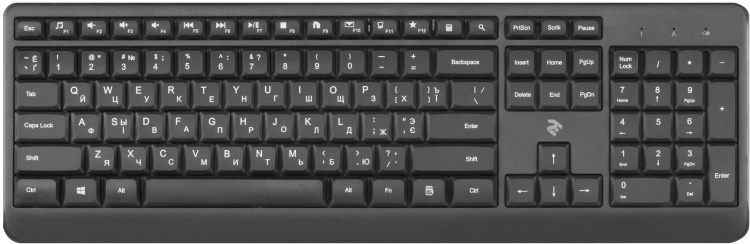 Клавиатура 2Е KS220 WL Black (2E-KS220WB)