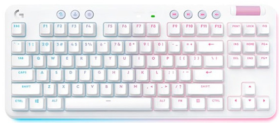 Фото Клавиатура LOGITECH G715 TKL LIGHTSPEED RGB Wireless Gaming Keyboard OFF WHITE (920-010691)