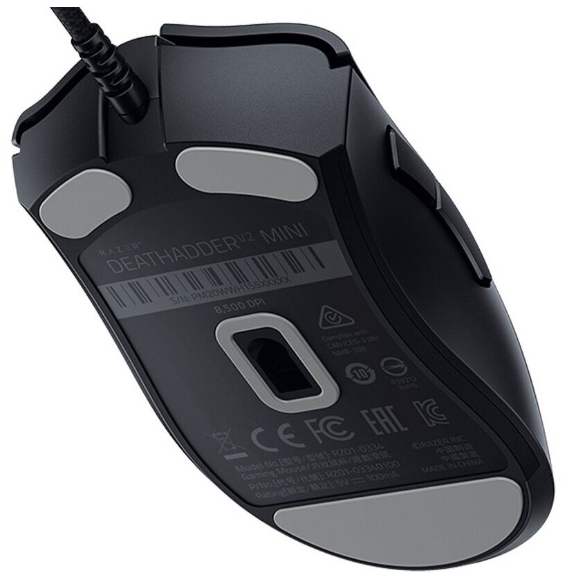 Картинка Мышь RAZER Deathadder V2 Mini + Mouse Grip Tapes (RZ01-03340100-R3M1)