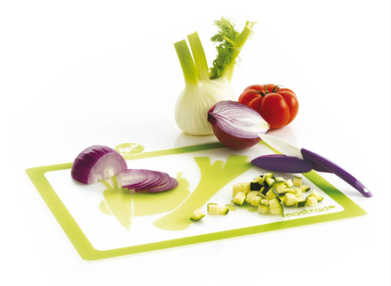 Фото Доска Mastrad разделочная Овощи - набор из 2 шт, (35*28 см + 21*14.8 см), зеленая F23108
