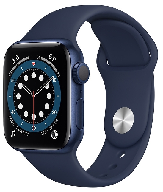 Смарт-часы APPLE Watch Series 6 40mm Blue Aluminium Case/Deep Navy Sport Band (MG143RU/A)