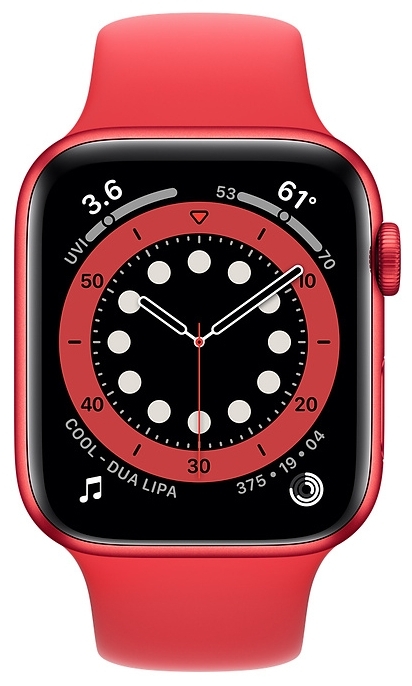 Фото Смарт-часы Apple Watch Series 6 44mm Red Aluminium Case with Sport Band M00M3GK/A