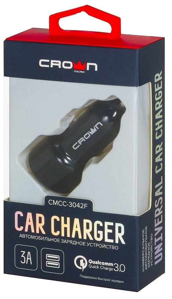 Фото Автомобильное зарядное устройство CROWN CMCC-002