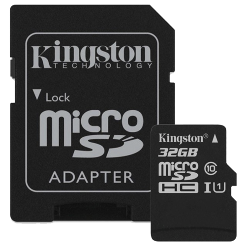Фото Карта памяти KINGSTON microSDHC 32 GB UHS-I class 1 + A (SDCS/32GB)