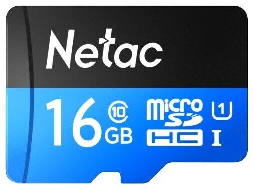 Картинка Карта памяти NETAC MicroSD 16GB Class 10 U1 P500STN с адаптером SD