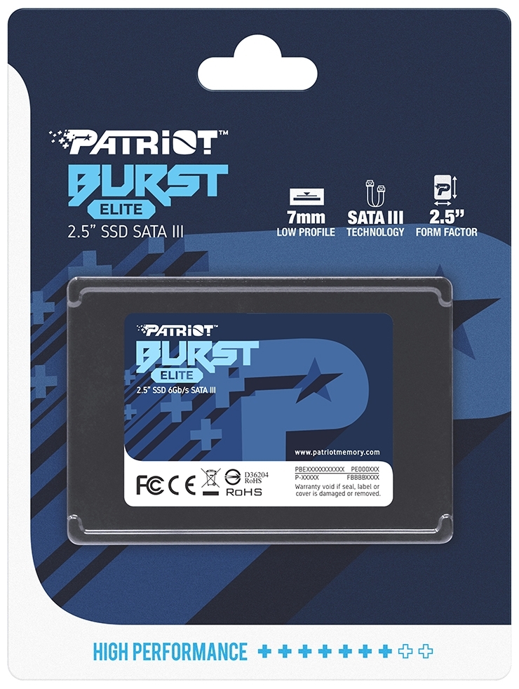 Картинка Жесткий диск SSD Patriot Burst Elite PBE480GS25SSDR