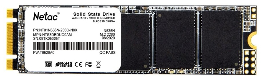 Жесткий диск SSD Netac 256GB N535N M2