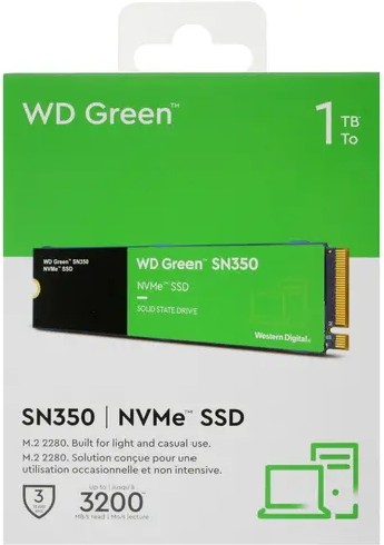 Фотография Жесткий диск SSD Western Digital GREEN WDS100T3G0C
