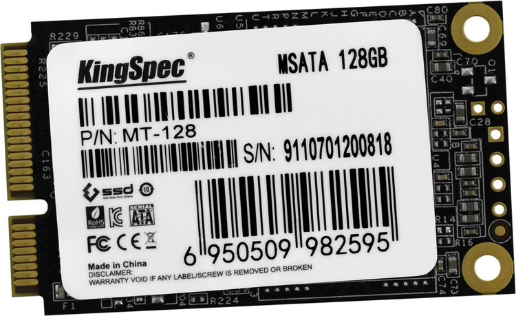 Фото Жесткий диск SSD KingSpec MT-128 mSATA