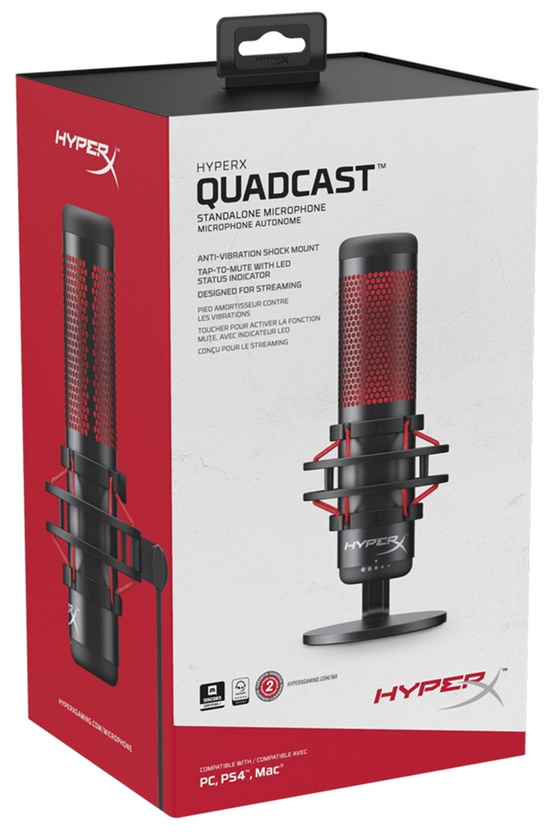 Микрофон HyperX QuadCast Standalon Microphone (4P5P6AA)(HP) Казахстан