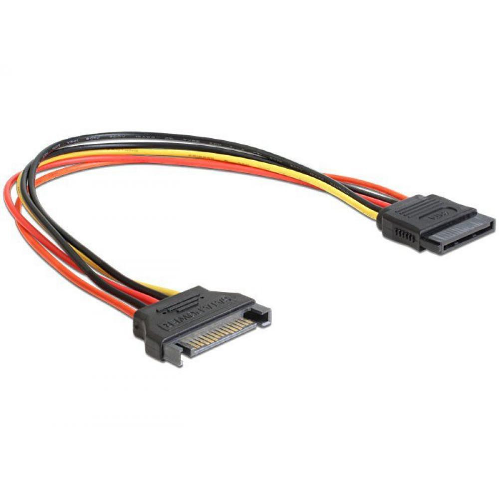 Фото Удлинитель кабеля питания SATA Cablexpert CC-SATAMF-01, 15pin(M)/15pin(F), 30см