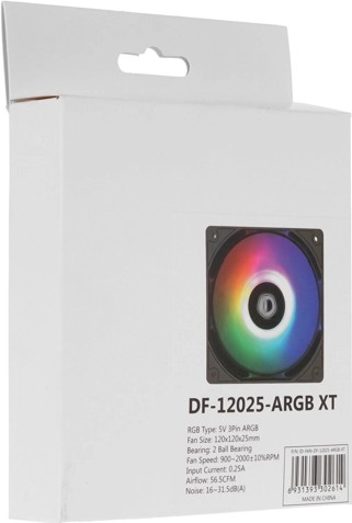 Картинка Вентилятор для корпуса ID-COOLING DF-12025-ARGB-XT