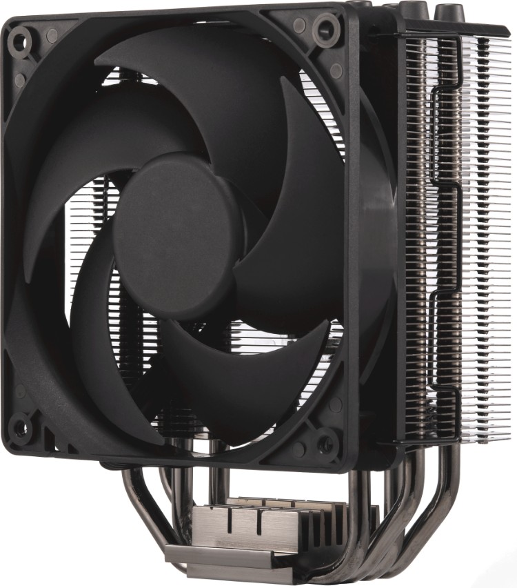 Фотография Кулер для процессора CoolerMaster Hyper 212 Black Edition TDP 150W 4-pin LGA Intel LGA1700, LGA1200, 1150 /AMD AM4/AM3+ 4 тепловые трубки, прямой контакт, алюминиевые ребра RR-212S-20PK-R2