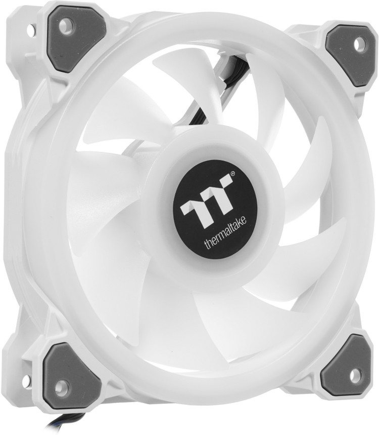 Цена Кулер для компьютерного корпуса THERMALTAKE Riing Quad 12 RGB White (3-Fan Pack) (CL-F100-PL12SW-A)