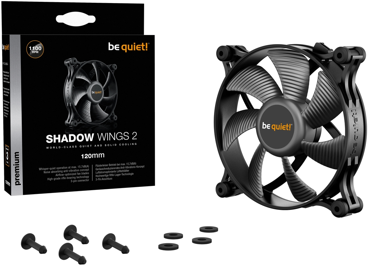 Цена Вентилятор для компьютерного корпуса Bequiet! Shadow Wings 2 120mm PWM (BL085)