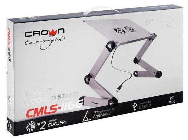 Столик для ноутбука CROWN CMLS-116G Казахстан