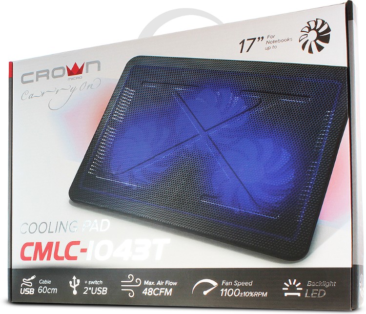 Цена Подставка для ноутбука CROWN CMLC-1043Т Blue