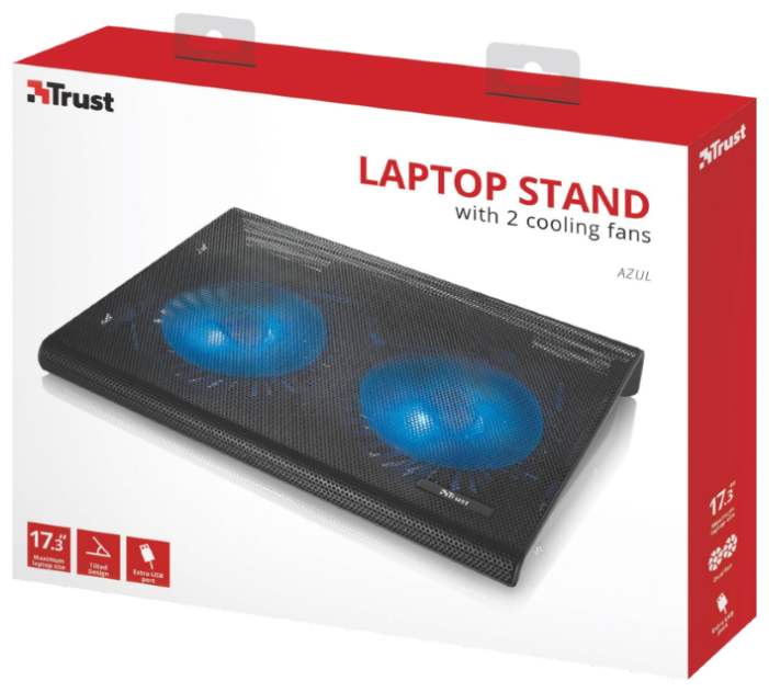 Картинка Подставка для ноутбука TRUST Notebook Cooling Stand Azul