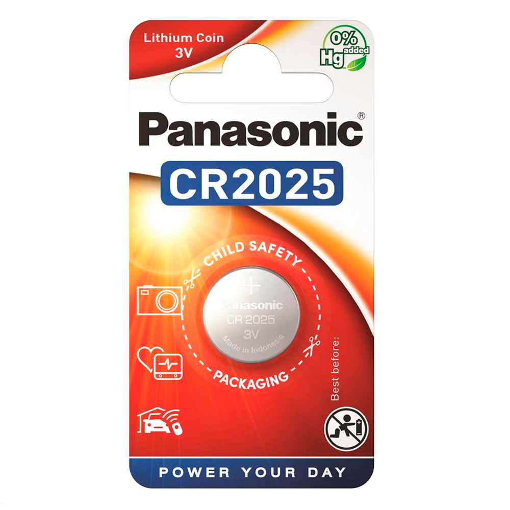 Фото Батарейка дисковая литиевая PANASONIC CR-2025/1B