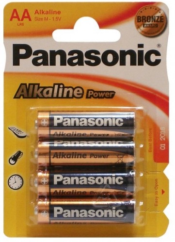 Фото Батарейка щелочная PANASONIC LR6REB/4BPU/LR6APB/4BP Alkaline Power AA/4B