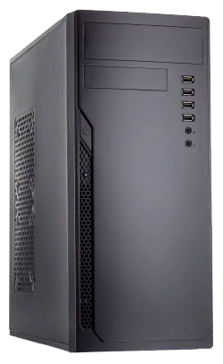 Компьютерный корпус FOXLINE FL-301 PSU 450W 12cm w/4xUSB2.0 Black ATX (FL-301-FZ450R)