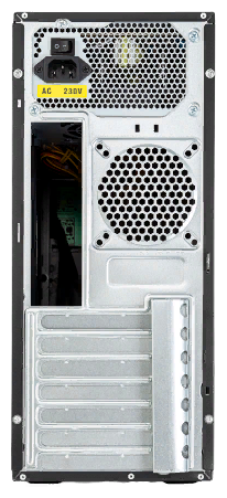 Картинка Компьютерный корпус FOXLINE FL-301 PSU 450W 12cm w/4xUSB2.0 Black ATX (FL-301-FZ450R)