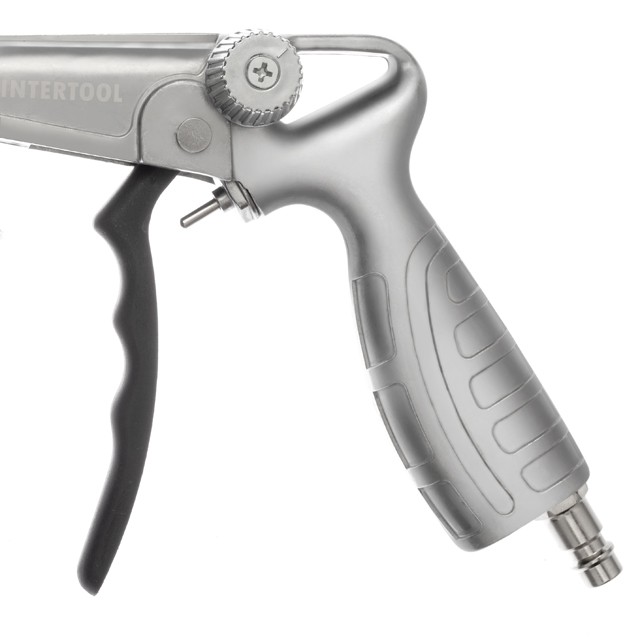 Картинка Пистолет INTERTOOL под гравитекс пневматический с гибкой насадкой (PT-0703)