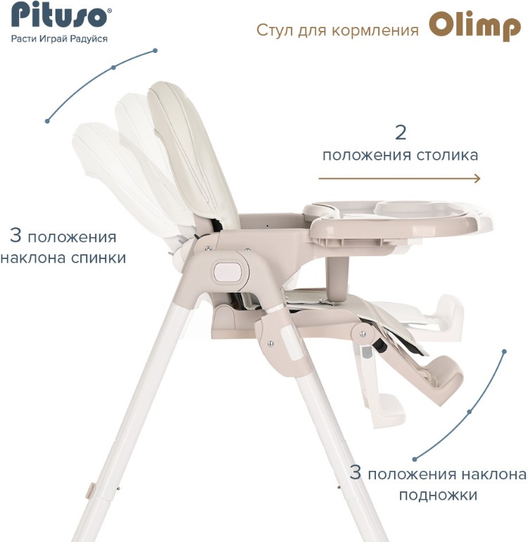 Картинка Стульчики для кормления PITUSO Olimp Milk White/Молочно-белый (C1-Milk White)