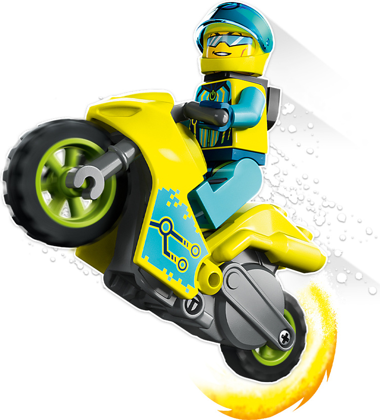 Цена Конструктор LEGO 60358 Город Кибер трюковый мотоцикл
