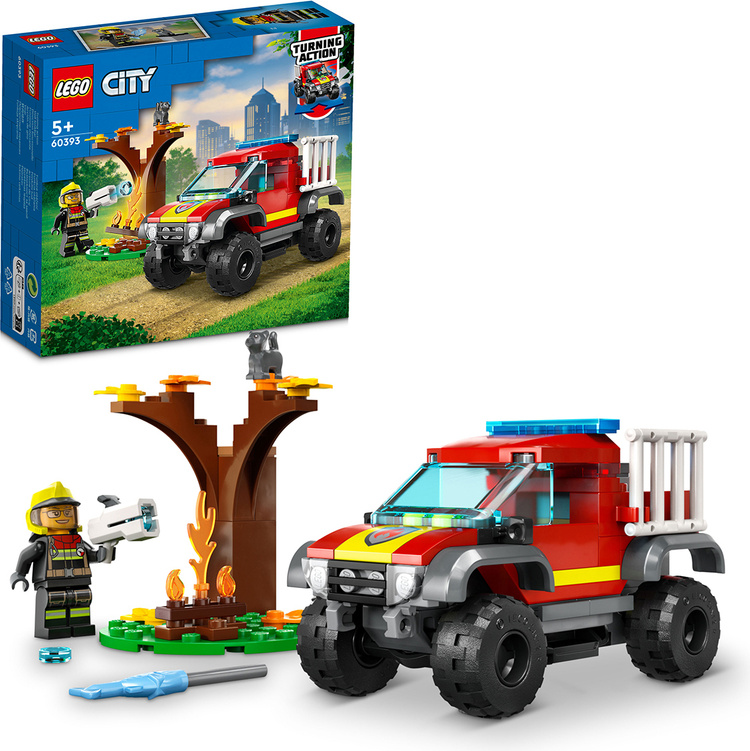 Картинка Конструктор LEGO 60393 Город Пожарная машина 4x4