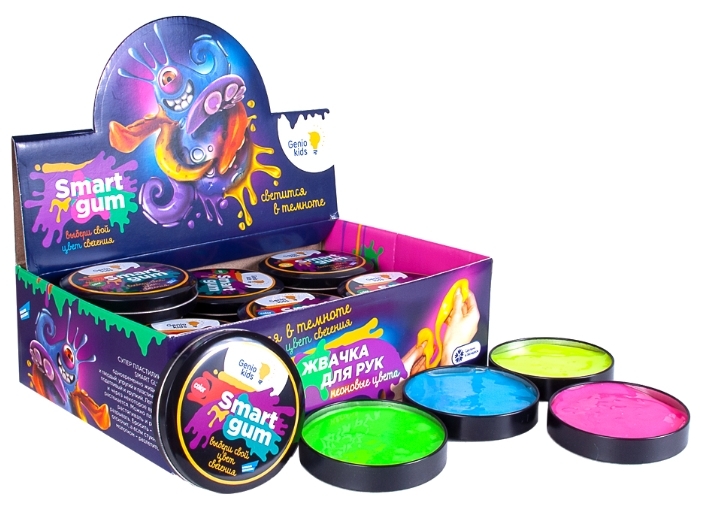 Купить Игровой набор GENIO KIDS HG06 Пластилин для детской лепки «SMART GUM», цветное свечение