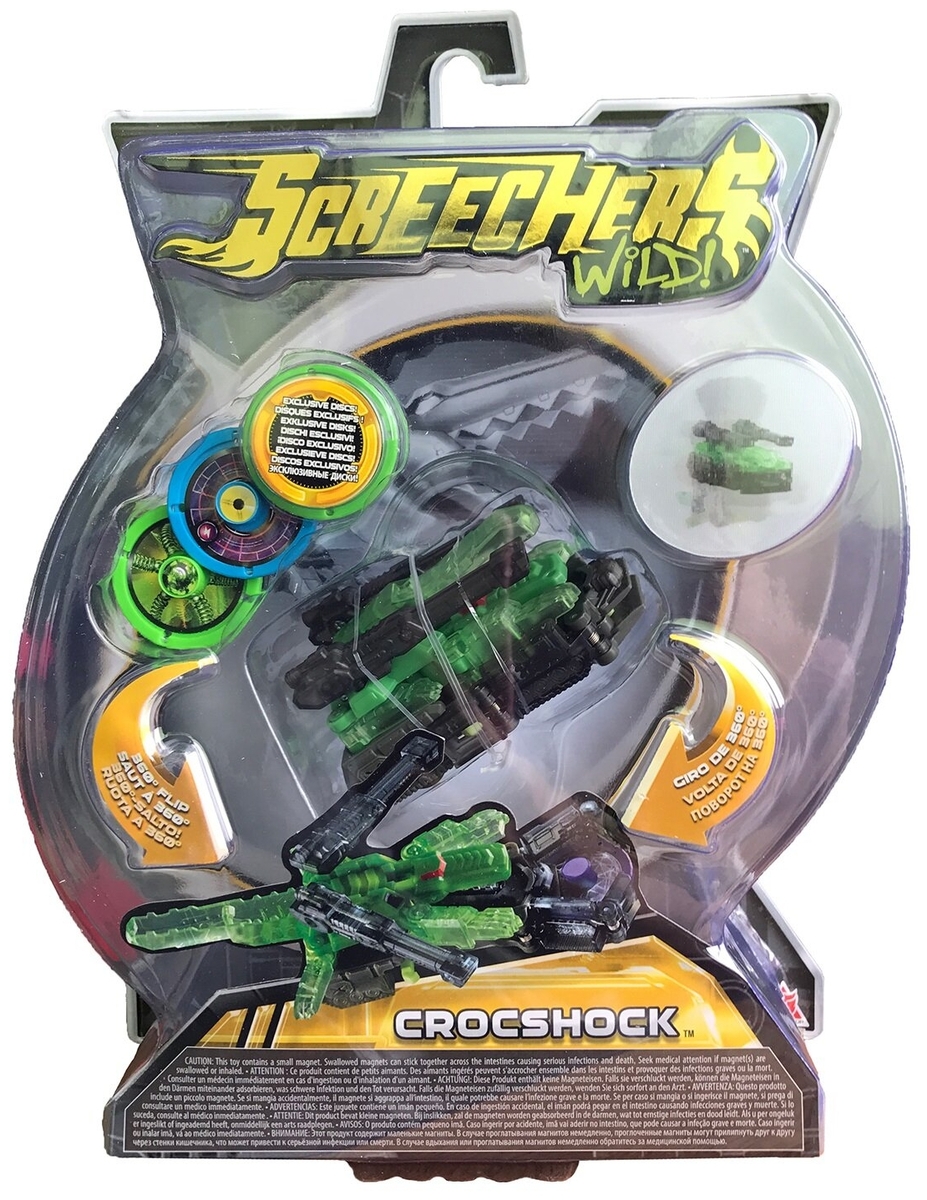 Машинка-трансформер Screechers Wild Крокшок зеленый 34827 заказать