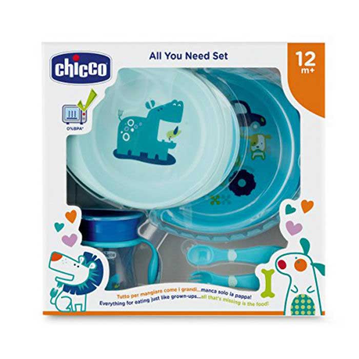 Фото Набор детской посуды CHICCO 00016201200000 12м+ голубой