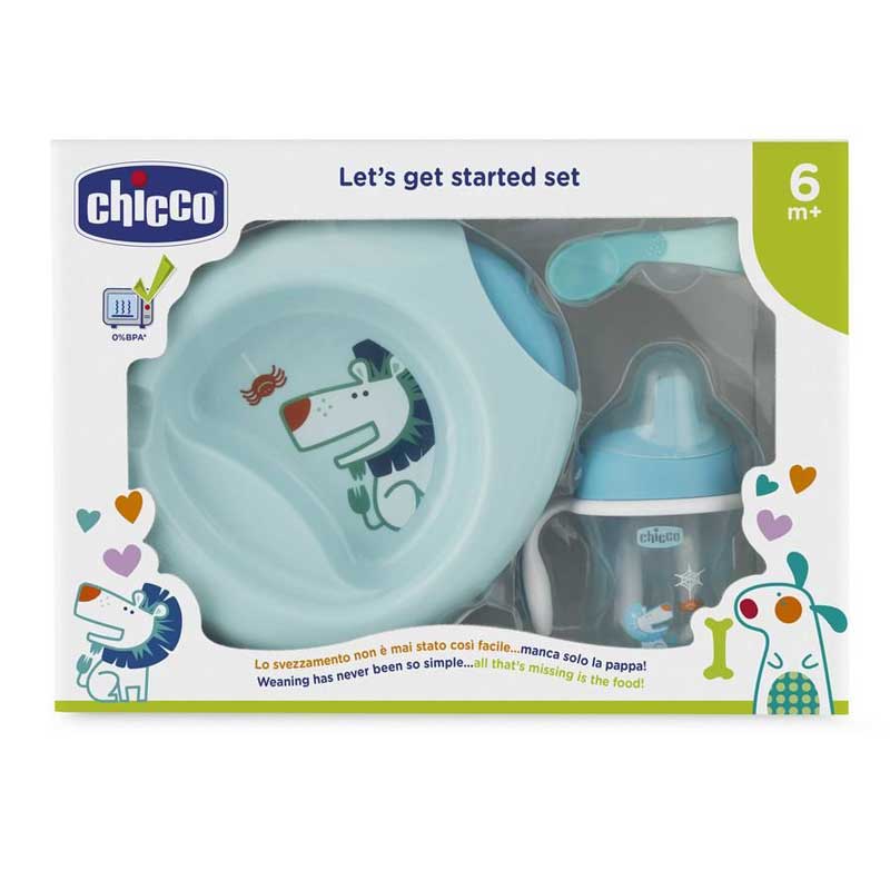 Фото Набор детской посуды CHICCO 00016200200000 6м+, голубой