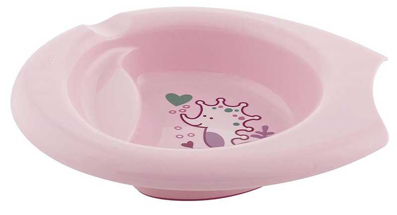 Фото Тарелка CHICCO 00016001100000 EasyFeeding Bowl 6м+ розовая